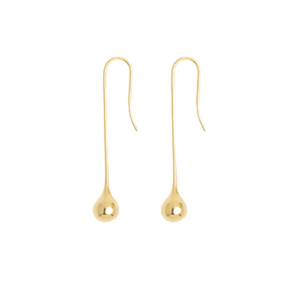 Datura Long Drop øreringe - forgyldt